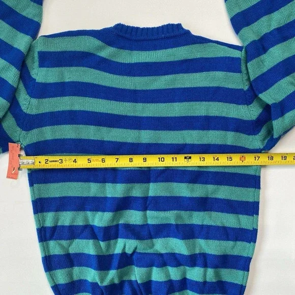 Vintage Striped Sweater Large Fits S/M Retro Sun Rise - Picture 4 of 9
